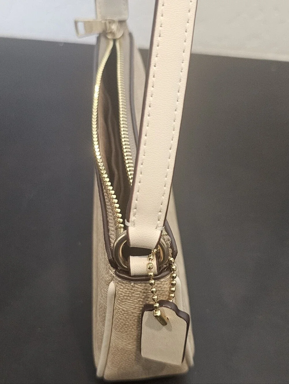 Coach Signature Mini Shoulder Bag in Light Beige - Picture 7 of 8